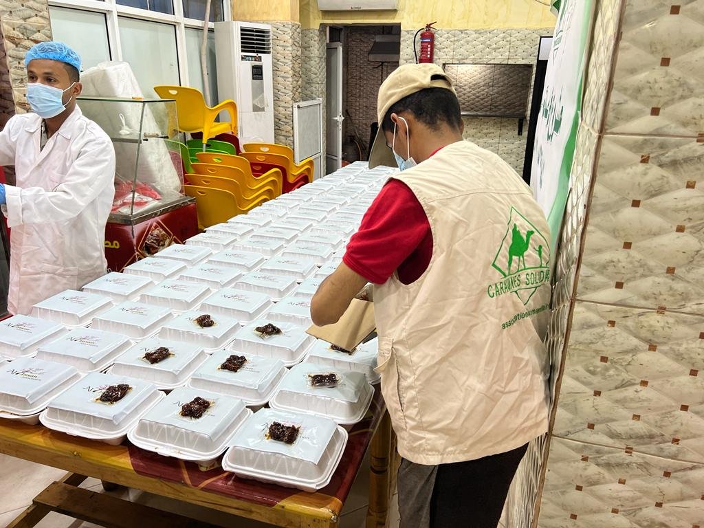 Préparation de repas au Yémen