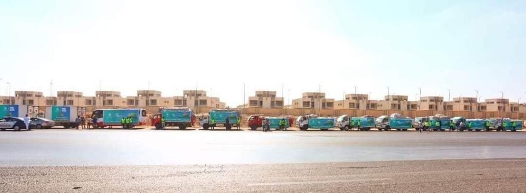 Convoi d'aide humanitaire en route vers Rafah depuis l'Egypte